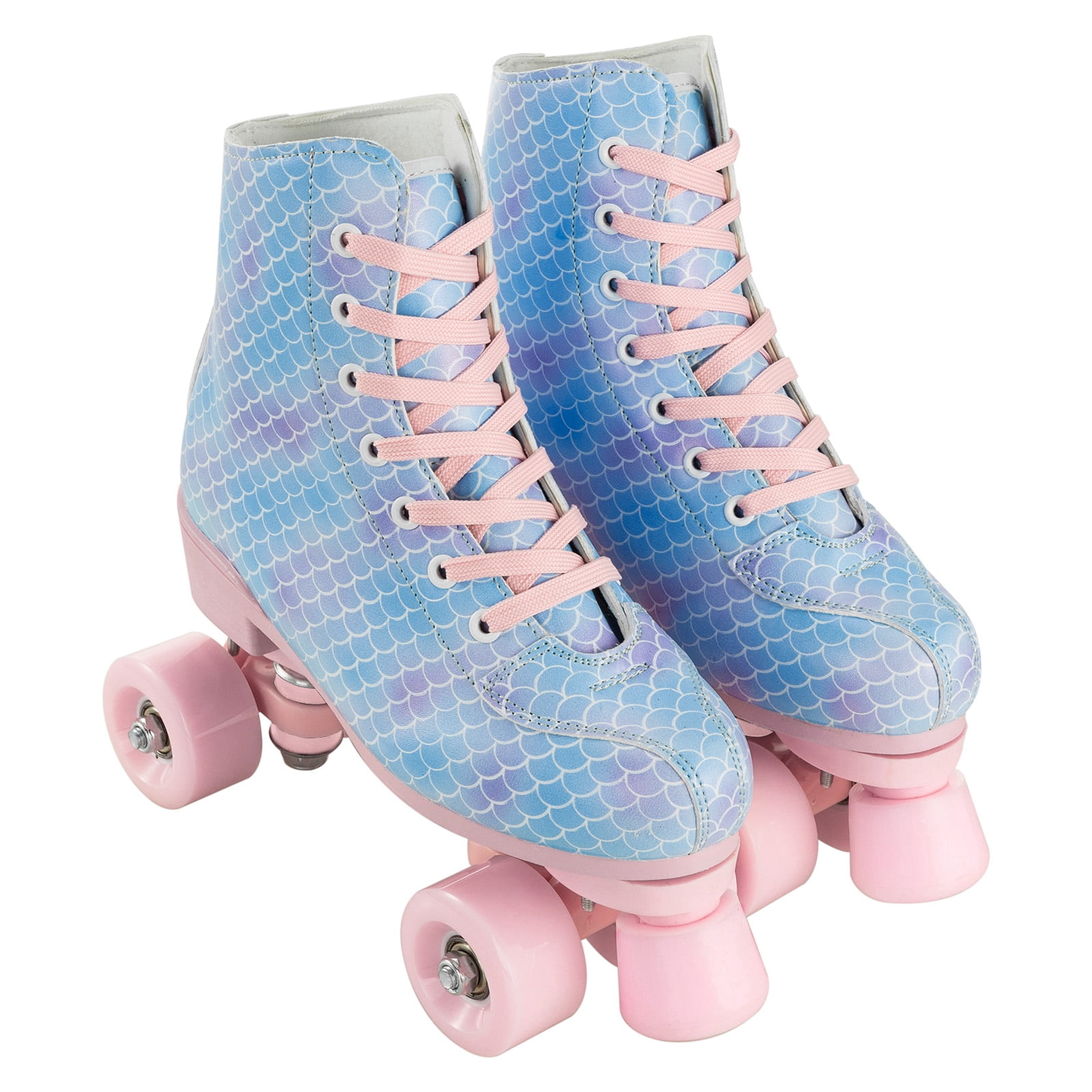 SLLINGLUO Roller Skate for Women, Classic Quad Roller Skates with Light up Wheels, Size 7