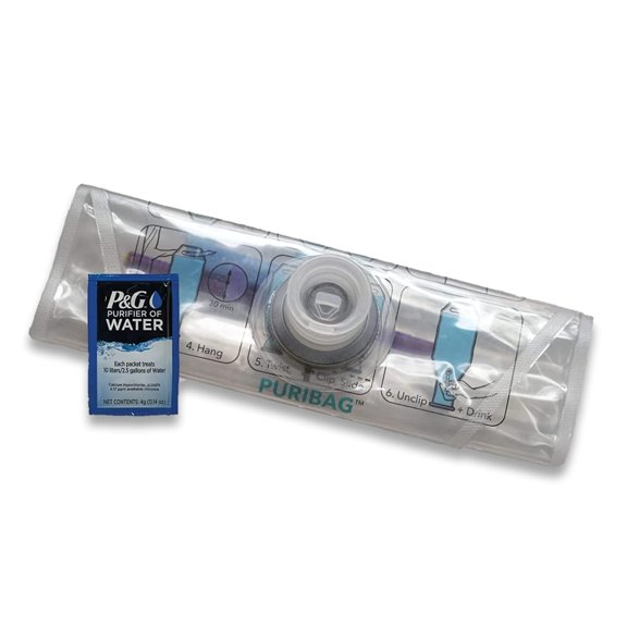 Gravity Water Filter - Portable Water Filtration System and Backpacking Water Filter for Camping, Hiking and Emergency Water Treatment - Hangs Anywhere
