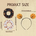 thumbnail image 2 of Basketball Headband 2PCS Silk Basketball Hair Ties Scrunchies Sport Hair Accessories Set for Women Cheerleaders Party Decoration Supplies, 2 of 5