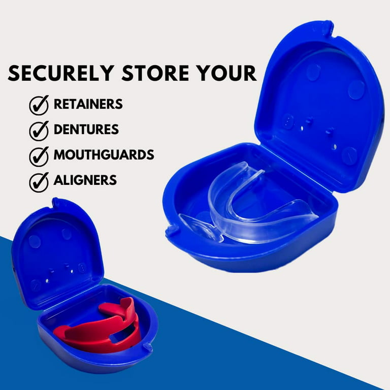 FRESH KNIGHT Retainer Case (2 Pack). Retainer Case with Vent Holes. Perfect  Denture case, Mouth Guard Case, Aligner Case, Mouth Guard Case, Retainer