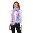 thumbnail image 2 of FORMRS Womens Scarf Winter Soft Long Big Warm Shawls Wrap Tassel Scarves, Pastel Pink Marble Pattern, 2 of 9