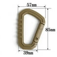 thumbnail image 2 of BE-TOOL 1/4Pcs Outdoor Keychain D Buckle Hold for Belt Backpack Plastic 4 Color, 2 of 4