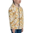 thumbnail image 5 of Naloa Groovy Hippie Flower Mushrooms Teenage Zipper Hoodie, Long Sleeve Zip Up Hoodies Casual Jackets Tops for 7-12 Years-Small, 5 of 6