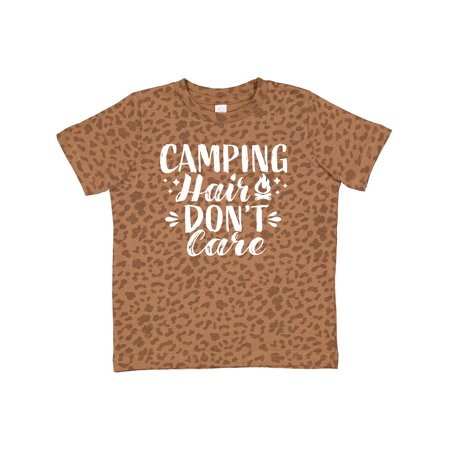 

Inktastic Camping Hair Dont Care with Campfire Gift Toddler Toddler Girl T-Shirt