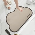 thumbnail image 4 of Alfombra de baño antideslizante absorbente | Alfombra de secado rápido de diatomita para lavabo de entrada | Caqui de estilo moderno | Resistente al agua Fácil de limpiar | 16x23.6 pulgadas | 1, 4 of 6
