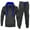 Dark Blue, variant on Men's Hooded Athletic Tracksuit Full Zip Casual Jogging Gym Sweat Suits Red