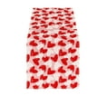 thumbnail image 2 of FYTPOV Pink Table Runner, Valentines Day Decorations, Romantic Hearts Printed Table Runner for Wedding Party, Christmas Runner for Table Home Decor, 13x35 inch, 2 of 5