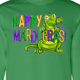 thumbnail image 4 of Inktastic Happy Mardi Gras Cute Alligator with Beads Long Sleeve T-Shirt, 4 of 5