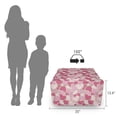 thumbnail image 3 of Valentines Rectangle Pouf, Heart Shaped Cookies Surprise Tasty Goodies for Valentines Day, Under Desk Foot Stool for Living Room Office Ottoman with Cover, 25", Pale Brown Pale Pink, by Ambesonne, 3 of 4