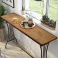 thumbnail image 4 of Larena 1-Shelf Metal Counter Height Table, Warm Oak, 4 of 7