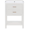 thumbnail image 2 of Kojooin 24'' Bathroom Vanity With Top Sink, Modern Bathroom Storage Cabinet With 2 Drawers, Freestanding Single Sink Bathroom Vanity For Home Bathroom, 2 of 6
