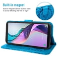 thumbnail image 6 of Compatible with Metro TCL Ion X/Ion V/40Z T607DL Wallet Phone Case and Tempered Glass Screen Protector Flip Credit Card Holder Stand Mandala Flower Cell Cover for IonX T430W IonV 2023 Women Blue, 6 of 8