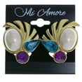 thumbnail image 2 of Mi Amore Clip-On-Earrings Gold-Tone/Multicolor, 2 of 2