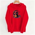 thumbnail image 4 of Molidfa Women's Black Cat Hoodie Halloween Pumpkin Graphic Oversized Pullover Sweatshirt, 4 of 5