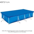 thumbnail image 2 of Cubierta de piscina rectangular, tela Oxford duradera de alta calidad, cierre con cordón, perfecta para piscinas al aire libre (400 x 211 cm), 2 of 2