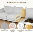 thumbnail image 6 of Indecor Home Modular Couches and Sofas, 5 Seater Sectional Sofa (4 Seater with Ottoman) V Shaped Couch for Living Room Bedroom, Apartment, Office, Gray, 6 of 9
