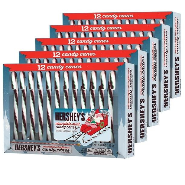 Hersheys Chocolate Mint Flavored Candy Cane Individually Wrapped