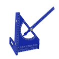 thumbnail image 4 of Regla triangular cuadrada, herramienta de diseño de medición de carpintería, ángulo múltiple ajustable para Azul, 4 of 8