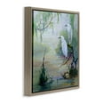 thumbnail image 3 of Stupell Industries Rustic Lodge Egrets & Marshland Edge Brown Floating Frame Canvas Art, 25 x 25, by Floy Zittin, 3 of 8
