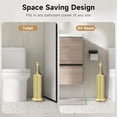 thumbnail image 7 of Gold Toilet Brush and Holder，Extra Long Handled Toilet Brush for Bathroom，Stainless Steel Heavy Duty Toilet Bowl Brush,Deep Cleaning Modern Toilet Cleaner Brush -Space Saving, Covered Brush, Durable, 7 of 7