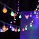 thumbnail image 3 of 10 metros / 32.8 pies 80 LED Bola de burbuja Diseño de globo Linterna de cadena Luz constante Brill CACAGOO Cadena de lámpara, 3 of 7