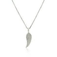 thumbnail image 2 of Argent Sterling avec Grand Pendentif Aile d'Ange Texturé Taille 18 Pouces, 2 of 3
