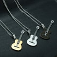 thumbnail image 3 of Opvise Men Women Rock Guitar Pendant Stainless Steel Necklace Jewelry Musician Gift, 3 of 8