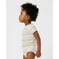thumbnail image 2 of Rabbit Skins, Baby Soft Fine Jersey Short Sleeve Bodysuit, Rainbow Stripe, 18 Months, 2 of 5