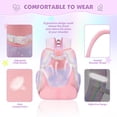 thumbnail image 4 of DAKIMOE School Backpack Book Bags Primary Middle School Bags for Kids Girls Teens Back to School Large Bookbags with Multi Pocket for 7-14 Years Purple, 4 of 6