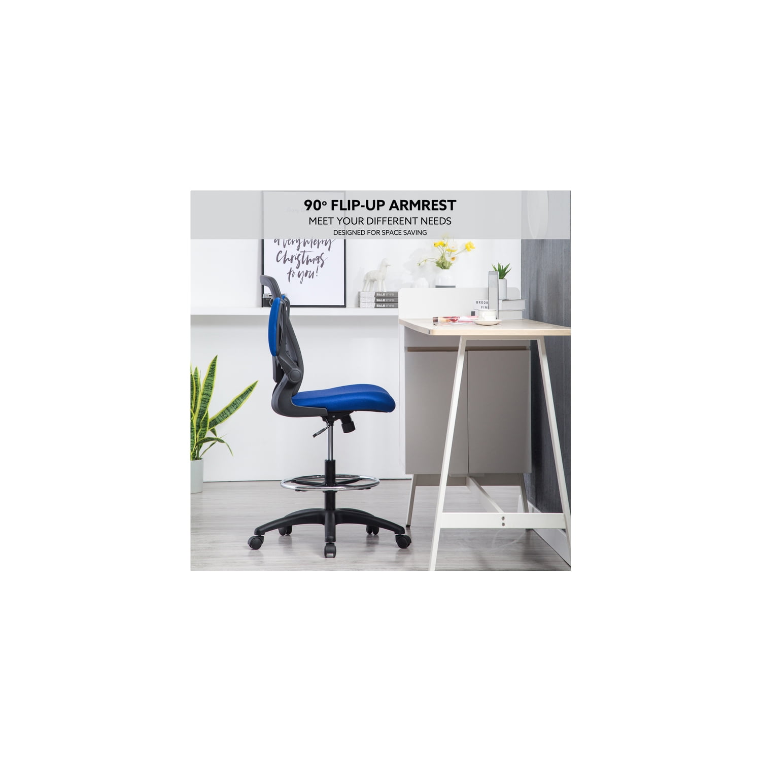 Naomi Home Drafting Chair Tall Office Chair for Standing Desk with