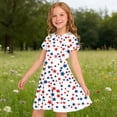 thumbnail image 6 of Amidoa Girl Dresses A-Line 4th of July Short Sleeve Swing Dress Summer Casual Sundress for Kids Multicolor Size 4T, 6 of 9