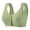 Green, variant on Front Button Bra for Women Plus Size No Underwire Wide Shoulder Straps Casual Daily Bra Beige M