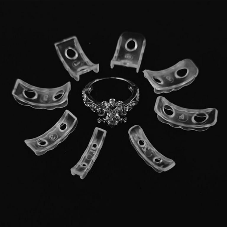 Cheap 16pcs White Ring Resizer 4 Sizes Invisible Ring Guards