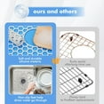 thumbnail image 4 of 2 Pack Silicone Sink Protectors for Kitchen Sink - 12" x 11" Kitchen Sink with Center Drain Accessory, Non-Slip Heat-Resistant Mat for Bottom of Porcelain Stainless Steel, Dishwasher Safe, 4 of 8