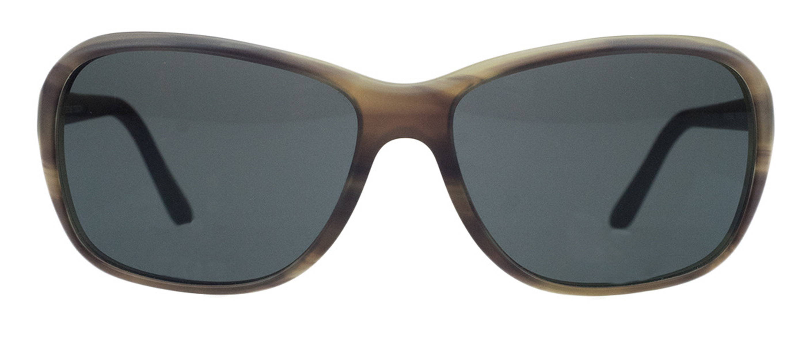 Porsche P8558-B Brown Horn Rectangular Sunglasses - image 2 of 5