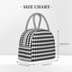 thumbnail image 2 of Balery Black And White Diamonds Bolsa de Almuerzo para Mujeres, Caja de Almuerzo, Bolsa de Almuerzo Pequeña Impermeable, Tote de Almuerzo Reutilizable con Gran Capacidad, 2 of 6