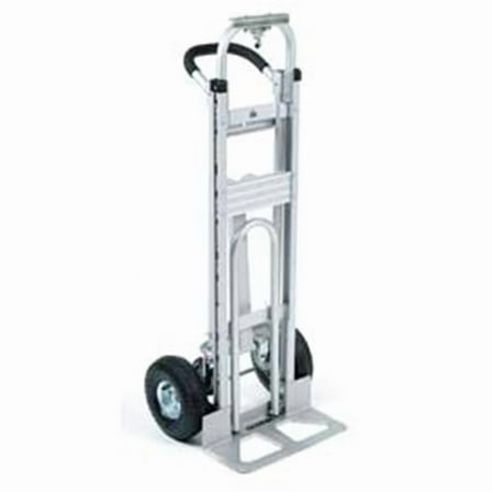 Best Value Aluminum 3-in-1 Convertible Hand Truck with Pneumatic Wheels - Gray