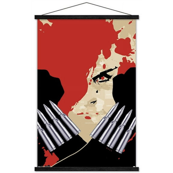 Marvel Comics - Black Widow - Black Widow #15 Wall Poster with Wooden Magnetic Frame, 22.375" x 34"