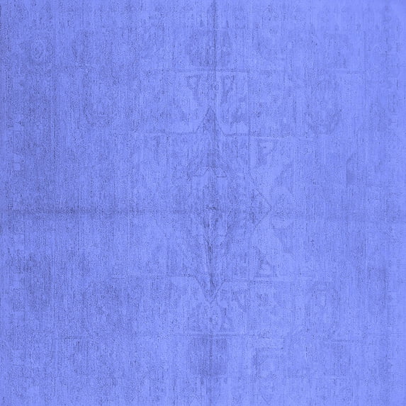 Ahgly Company Indoor Square Oriental Blue Industrial Area Rugs, 3' Square