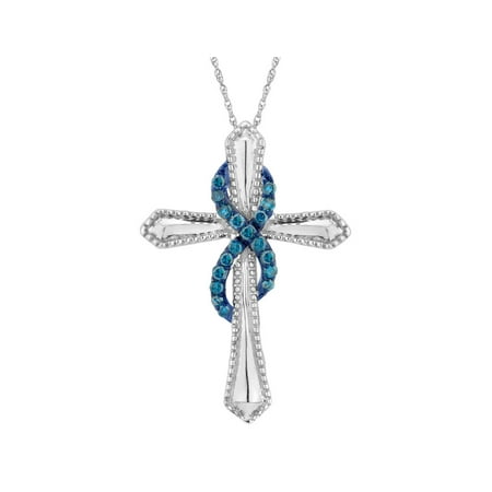 Large Blue Diamond Infinite Faith Cross Pendant Necklace 1 4 Carat Ctw In Sterling Silver With Chain Canada - Large Diamond Cross Pendant Large Blue Diamond Infinite Faith Cross Pendant Necklace 1 4 Carat Ctw In Sterling Silver With Chain Canada - Large Diamond Cross Pendant