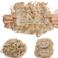 thumbnail image 5 of SEGO Clip in Messy Bun Hair Piece Wavy Scrunchie Hair Extension Fake Hair Donut Ponytail Comb Stretch Hair Extension for Women Clearance, 5 of 10