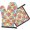 Pioneer Flower Floral Print Pattern-3, variant on Pioneer Flower Floral Print Pattern 1-Pack Oven Mitts Set, Heat Resistant Kitchen Gloves, 7.7" X 12"
