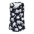 thumbnail image 5 of ITSAME Tank Tops for Womens, Floral Prints Sleeveless V-Neck Summer New Style Casual Blouse Black XL, 5 of 5