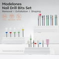 thumbnail image 2 of Modelones 24 Pcs Nail Drill Bit Set, 3/32” Ceramic Diamond Carbide Professional Nail Drill Bits, Acrylic Gel Nail Bit Kit, Cuticle Remover Bits for Acrylic Gel Dip Powder Nail Manicure Pedicure, 2 of 9