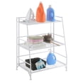 thumbnail image 3 of Pemberly Row Modern Three-Tier Ladder Folding White Metal Shelf, 3 of 7