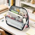 thumbnail image 6 of Standing Pencil Case with Base Large Capacity Stationery Pouch Pen Bag with Zipper for Women Men Pink Bows Pattern, 6 of 7