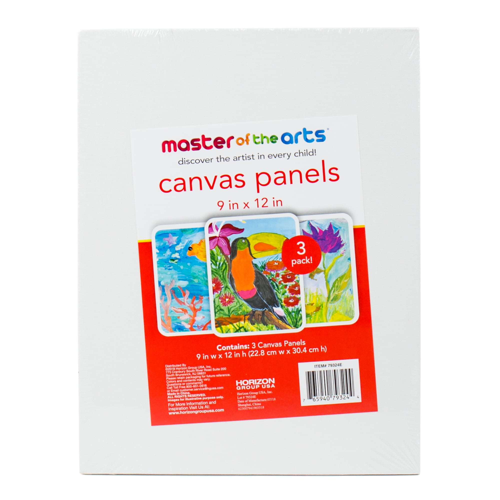 9x12 Horizon Group USA Painting Panel Canvas Boards Pack of 12 