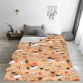 thumbnail image 5 of Fuzoiu Funny Sushi Print Ultra-Soft Micro Fleece Blanket,All Seasons Flannel Throw, Lightweight Blanket for Bed, Sofa, Couch, Movie Night, Camping, and Travel-50"x40", 5 of 7