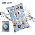 thumbnail image 6 of Yiaed Kawaii Sushi Print Brushed Microfiber Envelope Pillowcases, Standard,Envelope Closure Pillow Cases(No pillow core)-20"x30", 6 of 6