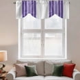 thumbnail image 2 of Purple Gray Stripes Tie Up Valance Curtains for Windows, Kitchen Curtains Window Treatments, Modern Simple Abstract Vertical Lines Short Window Shades Valances for Bedroom Bathroom Cafe 42"x18", 2 of 8